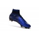 2016 Homme Chaussures Football Mercurial Superfly FG Bleu Royal Argent Bleu