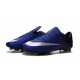 2016 Crampons de Foot Nike Mercurial Vapor X FG Homme Bleu Royal Argent Noir