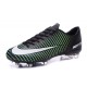 Chaussures pour hommes - Nike Mercurial Vapor 11 FG Crampons de Football Noir Blanc Bleu Volt