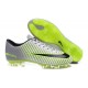 Chaussures pour hommes - Nike Mercurial Vapor 11 FG Crampons de Football Argenté Noir Vert