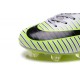 Chaussures pour hommes - Nike Mercurial Vapor 11 FG Crampons de Football Argenté Noir Vert