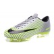 Chaussures pour hommes - Nike Mercurial Vapor 11 FG Crampons de Football Argenté Noir Vert