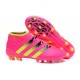 Chaussures de Football Hommes - adidas ACE 16.1 Primeknit FG/AG Rose Noir Jaune