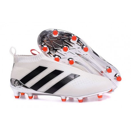 2016 Adidas Ace16+ Purecontrol FG/AG Chaussures de Football Blanc Noir Rouge