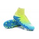 Nouvelles chaussures Nike HyperVenom Phantom II FG Football Crampons Bleu Volt Blanc