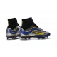 Chaussures Mercurial Superfly Heritage FG Nouvelle Pas Cher Noir Argenté Bleu Jaune