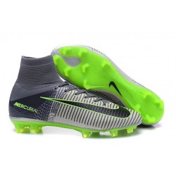 Chaussures Football Mercurial Superfly V FG 2016 Crampons pour Homme Gris Noir Vert