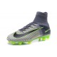 Chaussures Football Mercurial Superfly V FG 2016 Crampons pour Homme Gris Noir Vert