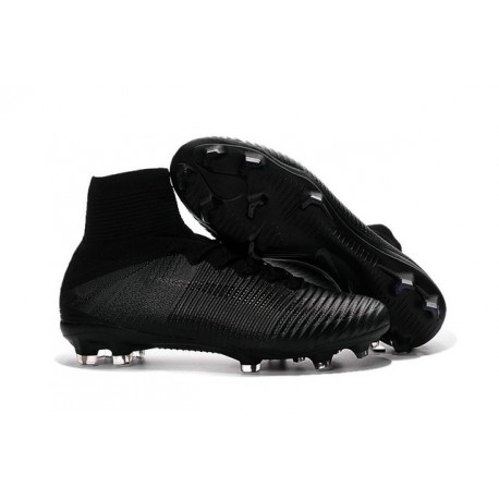 Chaussures Football Mercurial Superfly V FG 2016 Crampons pour Homme tout Noir