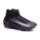 Chaussures Football Mercurial Superfly V FG 2016 Crampons pour Homme Pitch Dark Pack - Noir Rose