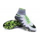 Hommes Nike HyperVenom Phantom II FG Chaussures de football ACC Blanc Vert Gris Noir