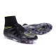 Nouvelles chaussures Nike HyperVenom Phantom II FG Football Crampons Noir Hématite Volt