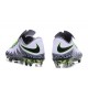 Pas Cher Crampons Nike Hypervenom Phinish II FG Blanc Vert Gris Noir