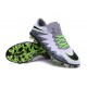 Pas Cher Crampons Nike Hypervenom Phinish II FG Blanc Vert Gris Noir