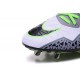 Pas Cher Crampons Nike Hypervenom Phinish II FG Blanc Vert Gris Noir