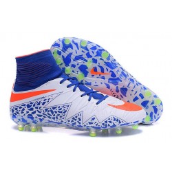 Hommes Nike HyperVenom Phantom II FG Chaussures de football ACC Bleu Blanc Orange