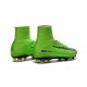 Chaussures Football Mercurial Superfly V FG 2016 Crampons pour Homme Vert Noir