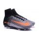 Chaussures Football Mercurial Superfly V FG 2016 Crampons pour Homme Gris Noir Orange