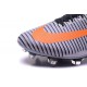 Chaussures Football Mercurial Superfly V FG 2016 Crampons pour Homme Gris Noir Orange