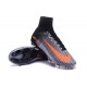 Chaussures Football Mercurial Superfly V FG 2016 Crampons pour Homme Gris Noir Orange