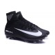 Chaussures Football Mercurial Superfly V FG 2016 Crampons pour Homme Noir Blanc