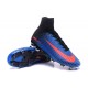 Chaussures Football Mercurial Superfly V FG 2016 Crampons pour Homme Bleu Noir Orange