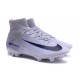 Chaussures Football Mercurial Superfly V FG 2016 Crampons pour Homme Gris Blanc Noir