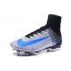 Chaussures Football Mercurial Superfly V FG 2016 Crampons pour Homme Blanc Bleu Noir