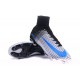 Chaussures Football Mercurial Superfly V FG 2016 Crampons pour Homme Blanc Bleu Noir