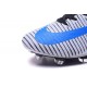 Chaussures Football Mercurial Superfly V FG 2016 Crampons pour Homme Blanc Bleu Noir