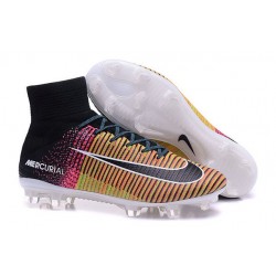 Chaussures Football Mercurial Superfly V FG 2016 Crampons pour Homme Rose Blanc Noir Orange Volt