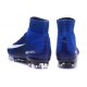 Chaussures Football Mercurial Superfly V FG 2016 Crampons pour Homme Bleu Blanc
