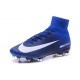 Chaussures Football Mercurial Superfly V FG 2016 Crampons pour Homme Bleu Blanc