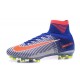 Chaussures Football Mercurial Superfly V FG 2016 Crampons pour Homme 2016 Rio Bleu Blanc Orange