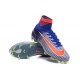 Chaussures Football Mercurial Superfly V FG 2016 Crampons pour Homme 2016 Rio Bleu Blanc Orange