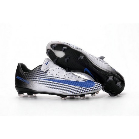 Chaussures pour hommes - Nike Mercurial Vapor 11 FG Crampons de Football Blanc Bleu Noir