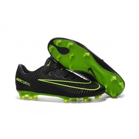 Chaussures pour hommes - Nike Mercurial Vapor 11 FG Crampons de Football Noir Vert