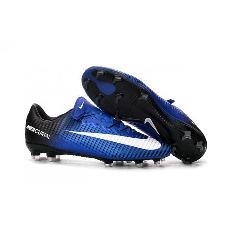 Chaussures pour hommes - Nike Mercurial Vapor 11 FG Crampons de Football Bleu Blanc Noir