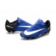 Chaussures pour hommes - Nike Mercurial Vapor 11 FG Crampons de Football Bleu Blanc Noir