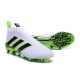 2016 Adidas Ace16+ Purecontrol FG/AG Chaussures de Football Vert Blanc Noir