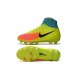 2016 Crampons foot Nike Magista Obra II FG Volt Noir Orange