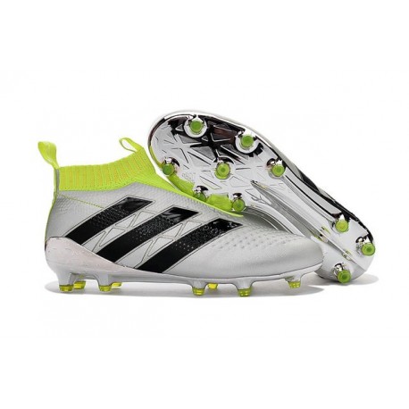 2016 Adidas Ace16+ Purecontrol FG/AG Chaussures de Football Argent Noir Jaune