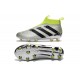 2016 Adidas Ace16+ Purecontrol FG/AG Chaussures de Football Argent Noir Jaune