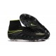 Nouvelles chaussures Nike HyperVenom Phantom II FG Football Crampons Noir Volt