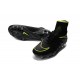 Nouvelles chaussures Nike HyperVenom Phantom II FG Football Crampons Noir Volt