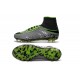 Hommes Nike HyperVenom Phantom II FG Chaussures de football ACC Platine Noir Vert