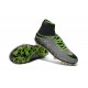 Hommes Nike HyperVenom Phantom II FG Chaussures de football ACC Platine Noir Vert