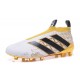 2016 Adidas Ace16+ Purecontrol FG/AG Chaussures de Football Stellar Pack Noir Blanc Or