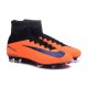 Chaussures Football Mercurial Superfly V FG 2016 Crampons pour Homme Orange Noir Violet