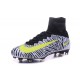 Chaussures Football Mercurial Superfly V FG 2016 Crampons pour Homme Noir Blanc Jaune